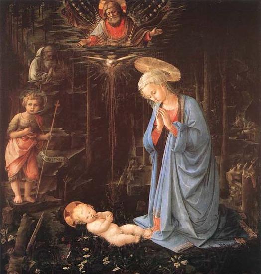 LIPPI, Fra Filippo Madonna in the Forest Germany oil painting art